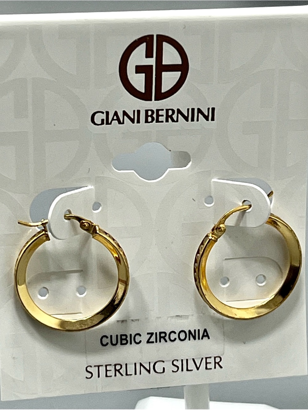 Giani Bernini 14k Gold Over Sterling Silver & CZ Hoop Earrings